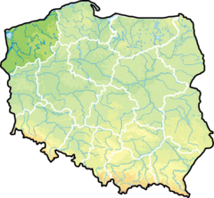 Województwo zachodniopomorskie na mapie Polski