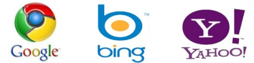 Wyszukiwarki: Google, Yahoo, Bing